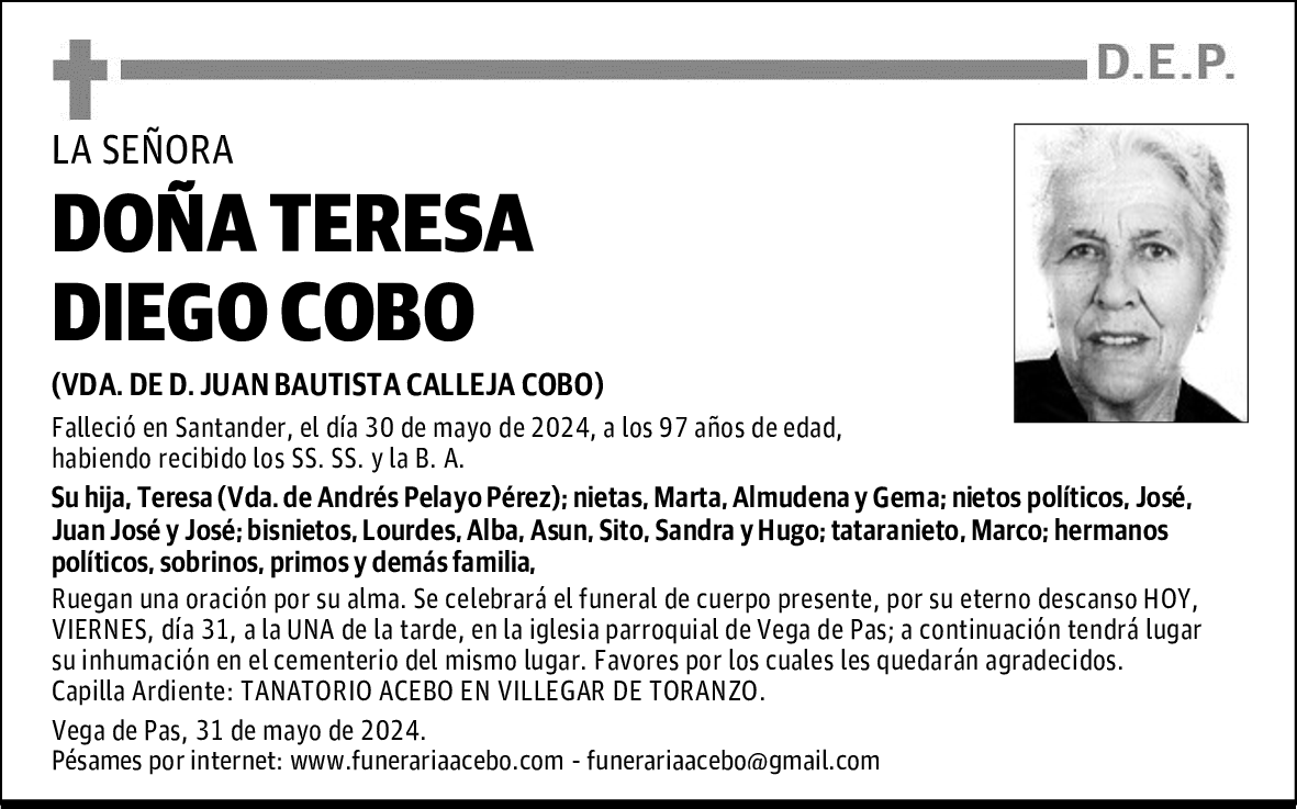 DOÑA TERESA DIEGO COBO