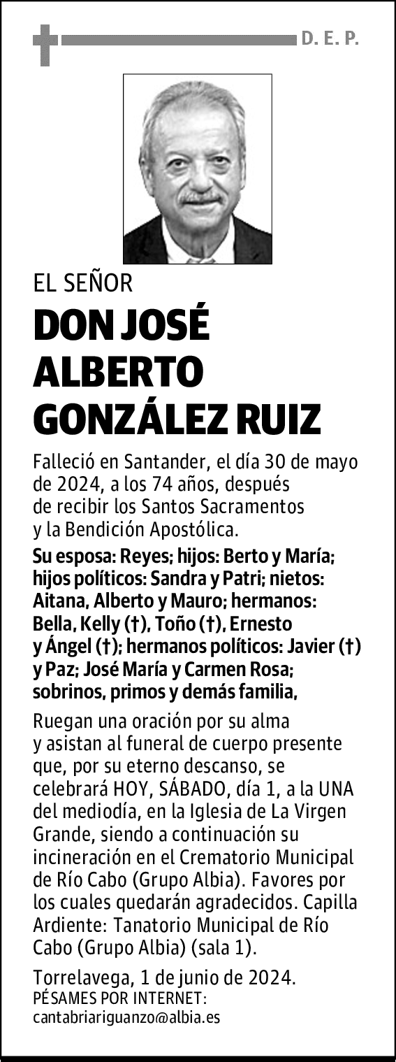 DON JOSÉ ALBERTO GONZÁLEZ RUIZ
