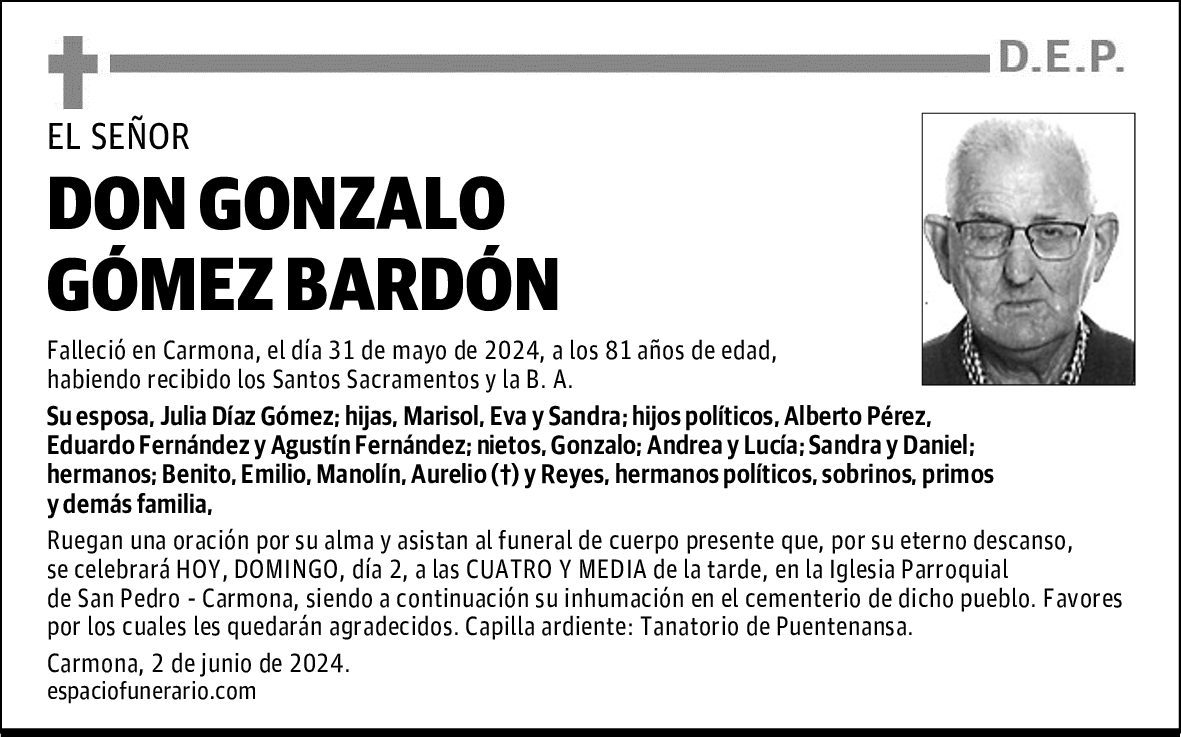 DON GONZALO GÓMEZ BARDÓN