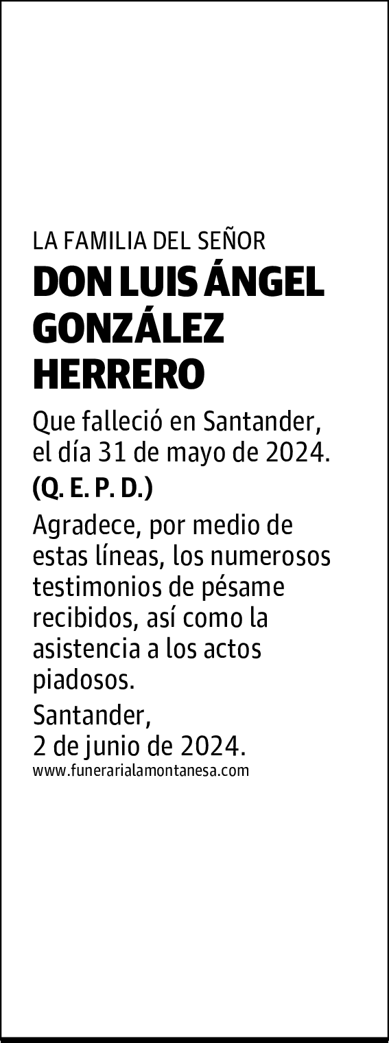 DON LUIS ÁNGEL GONZÁLEZ HERRERO