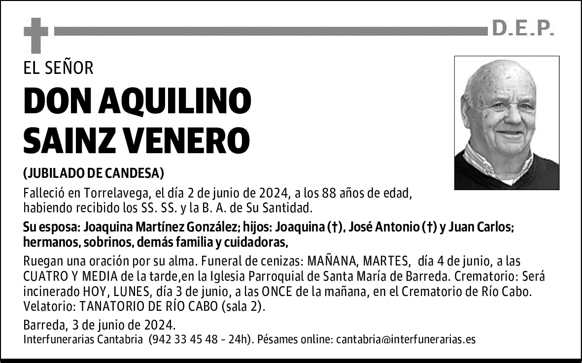 DON AQUILINO SAINZ VENERO