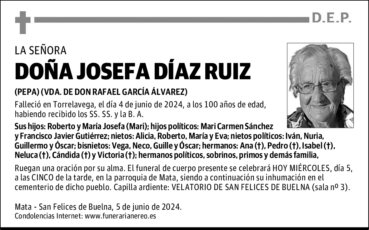 DOÑA JOSEFA DÍAZ RUIZ