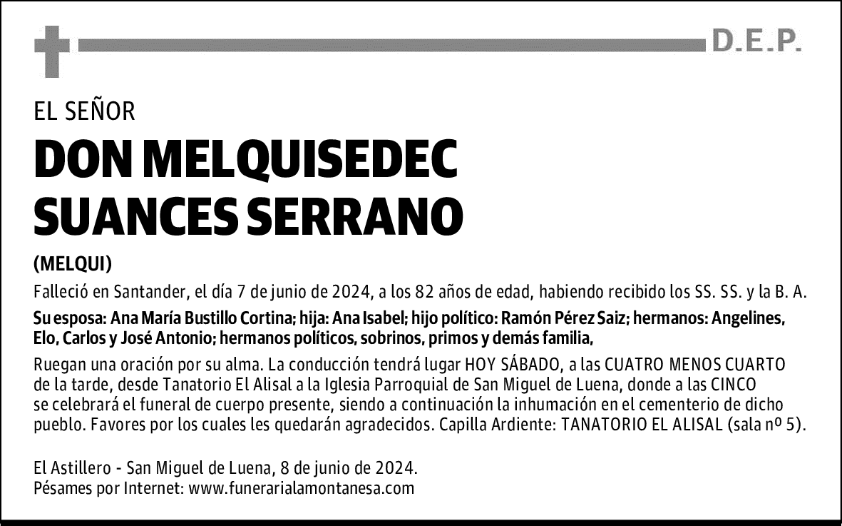 DON MELQUISEDEC SUANCES SERRANO