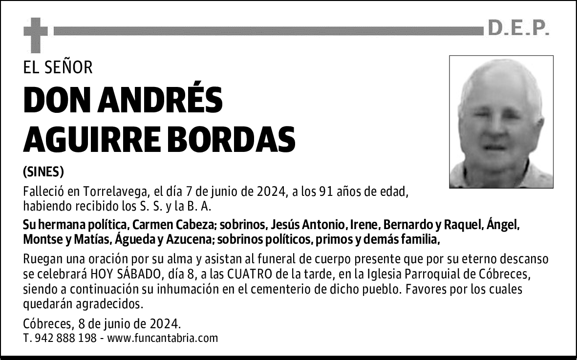 DON ANDRÉS AGUIRRE BORDAS