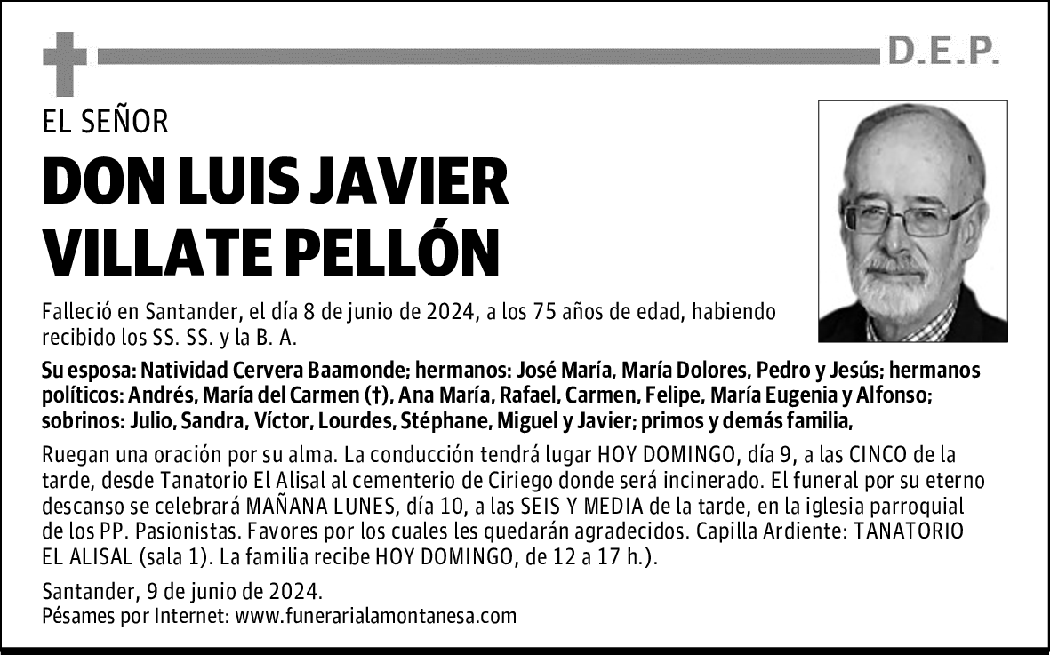 DON LUIS JAVIER VILLATE PELLÓN
