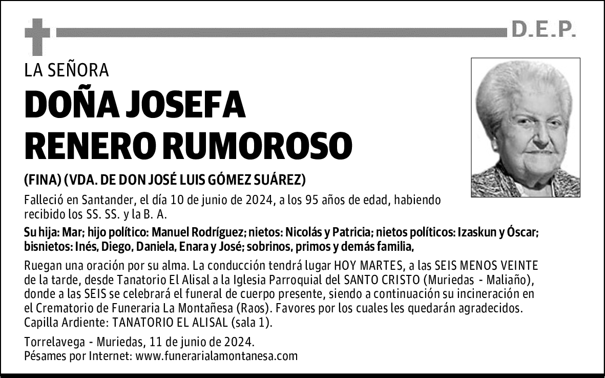DOÑA JOSEFA RENERO RUMOROSO