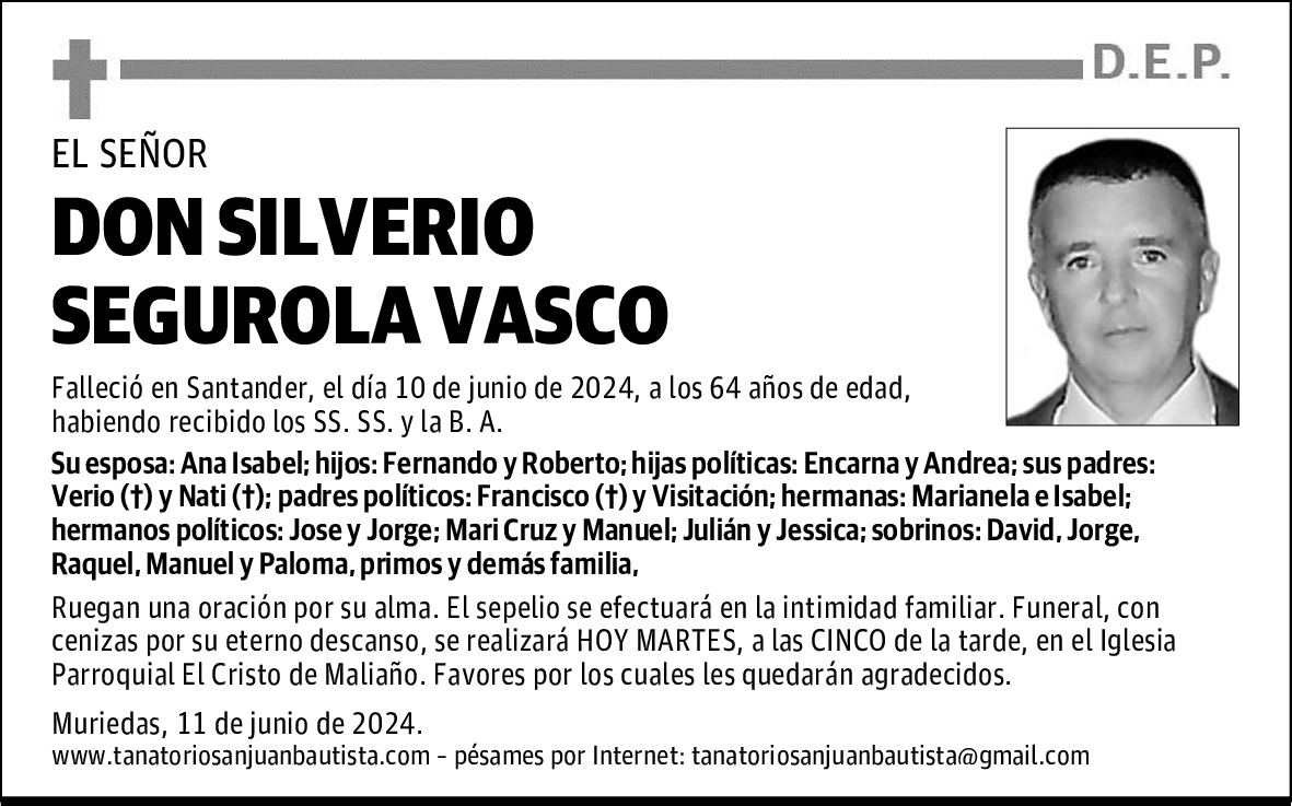 DON SILVERIO SEGUROLA VASCO