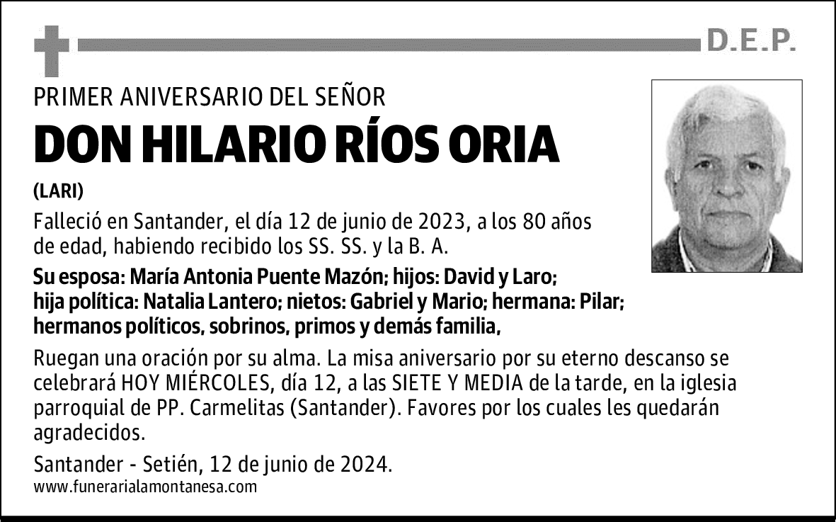 DON HILARIO RÍOS ORIA