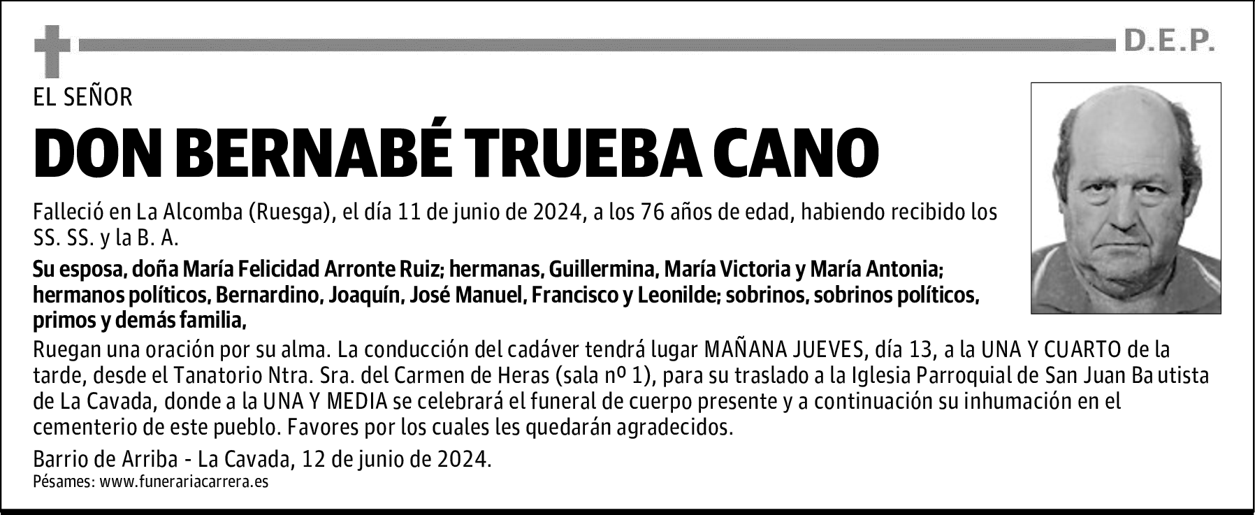 DON BERNABÉ TRUEBA CANO