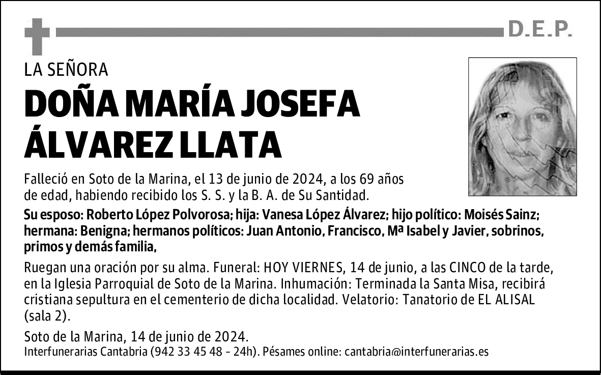 DOÑA MARÍA JOSEFA ÁLVAREZ LLATA