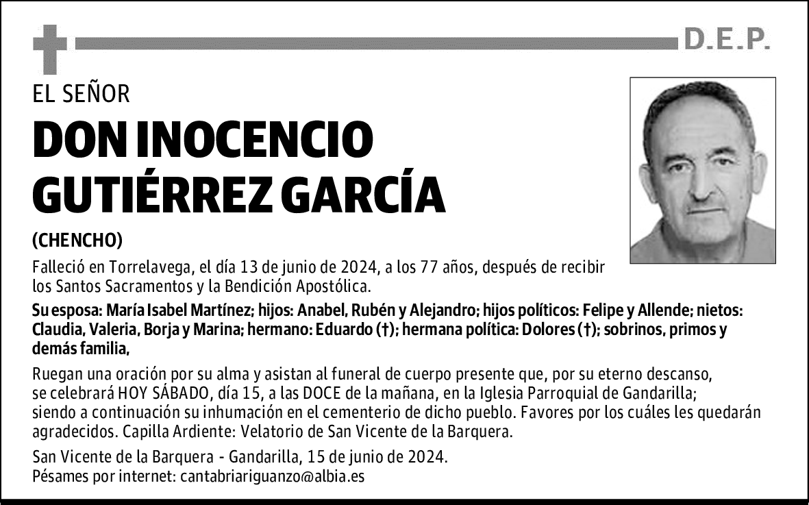 DON INOCENCIO GUTIÉRREZ GARCÍA
