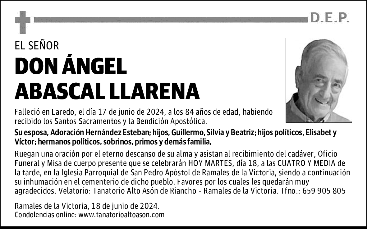 DON ÁNGEL ABASCAL LLARENA