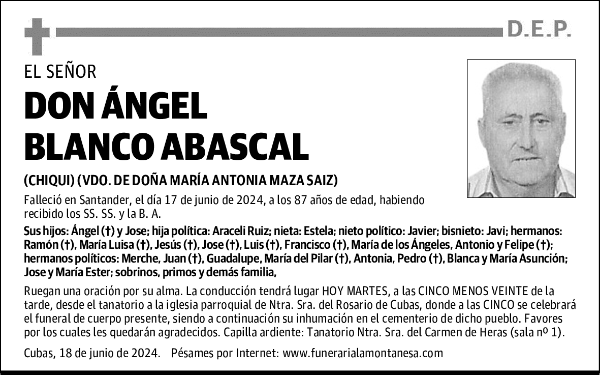 DON ÁNGEL BLANCO ABASCAL