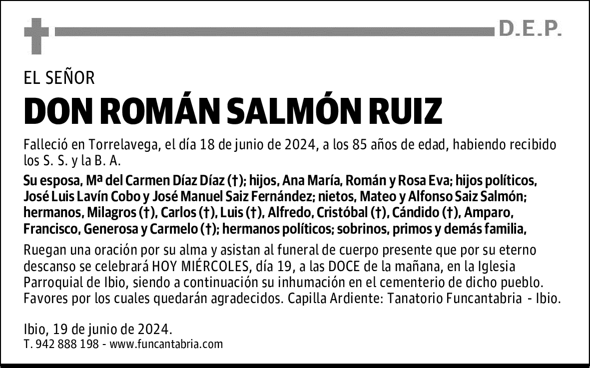 DON ROMÁN SALMÓN RUIZ