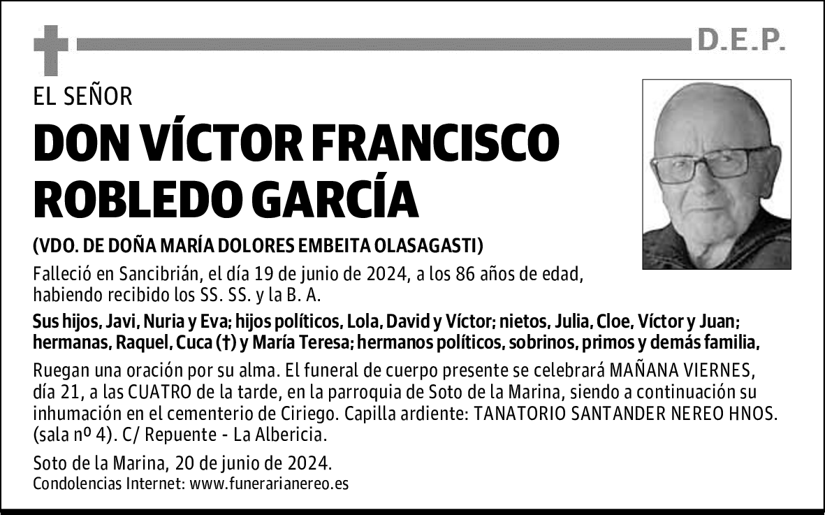 DON VÍCTOR FRANCISCO ROBLEDO GARCÍA