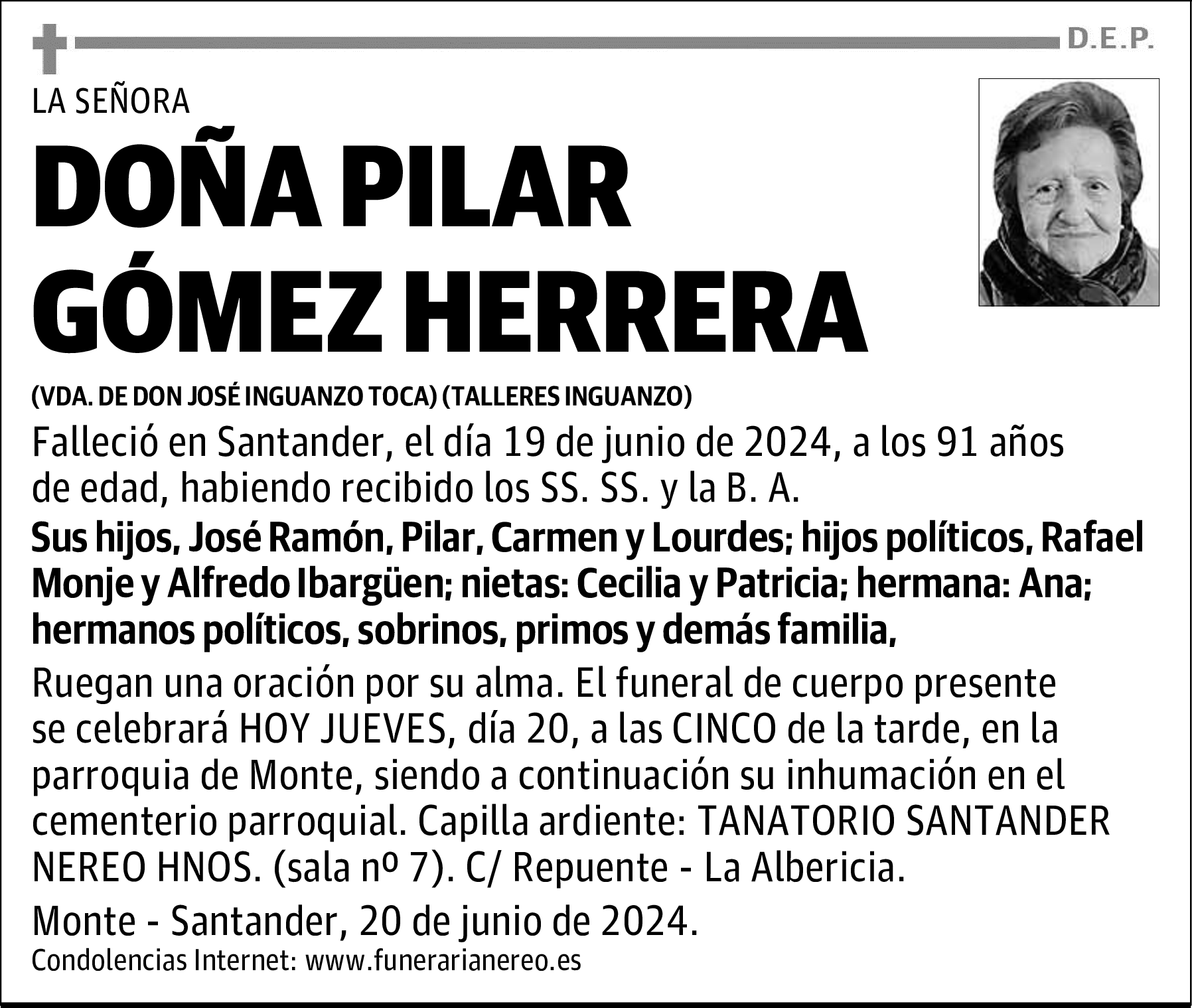 DOÑA PILAR GÓMEZ HERRERA