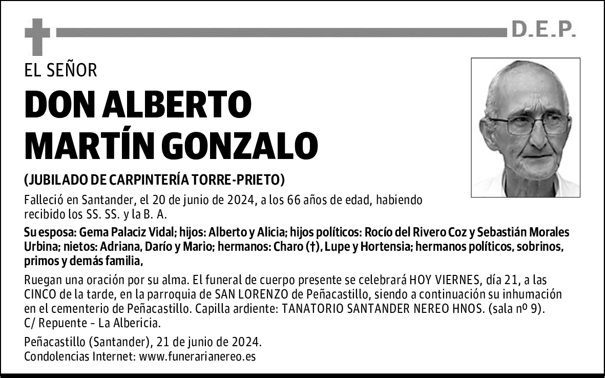 DON ALBERTO MARTÍN GONZALO