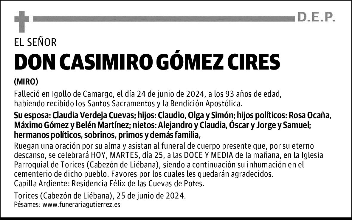 DON CASIMIRO GÓMEZ CIRES