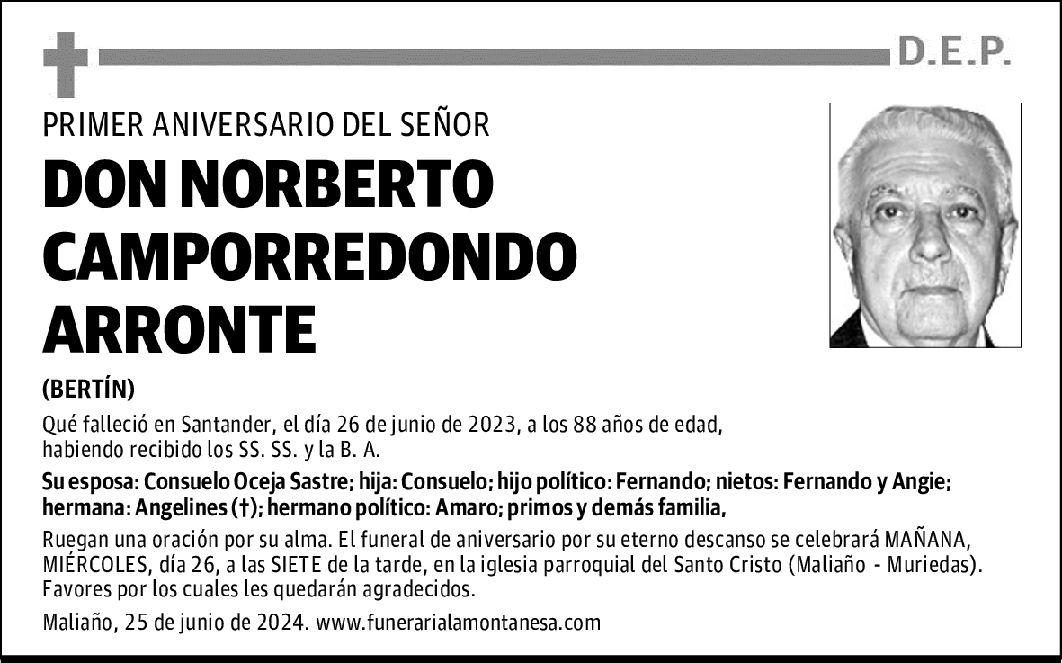 DON NORBERTO CAMPORREDONDO ARRONTE