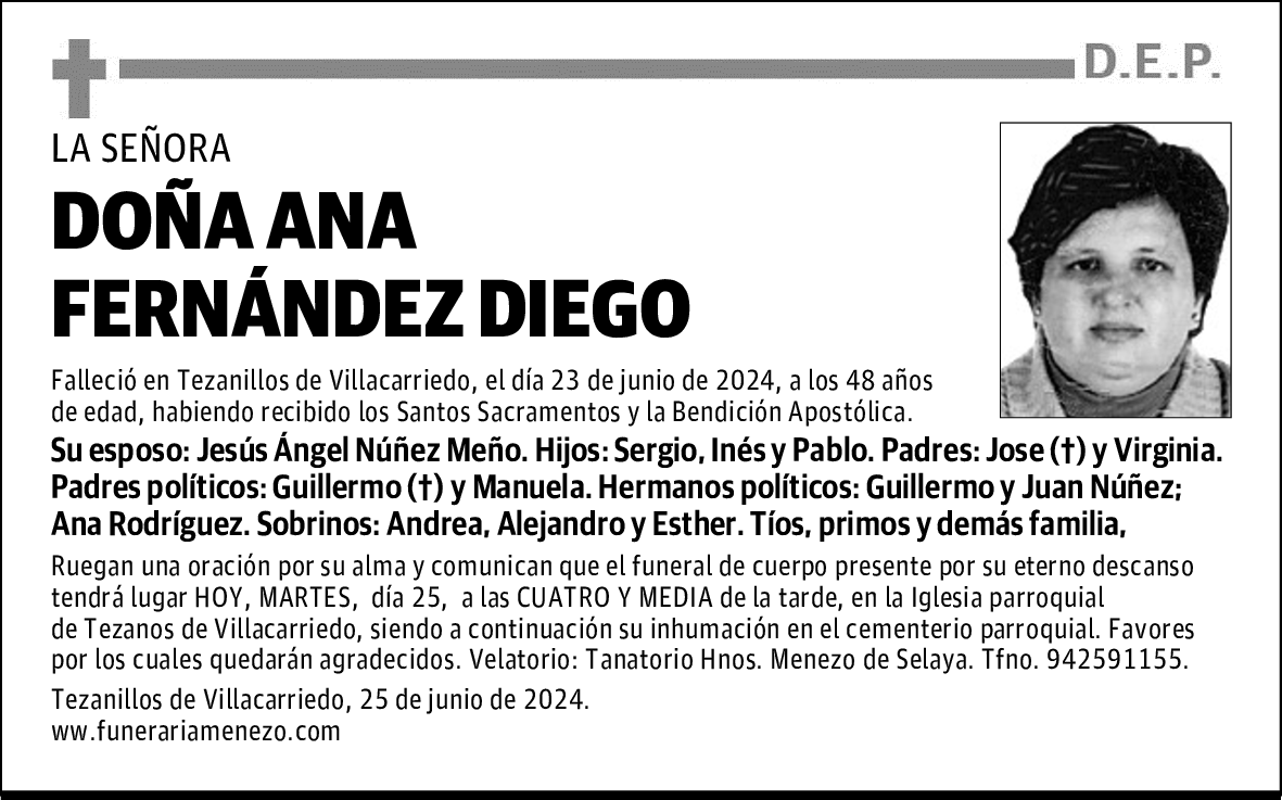 DOÑA ANA FERNÁNDEZ DIEGO