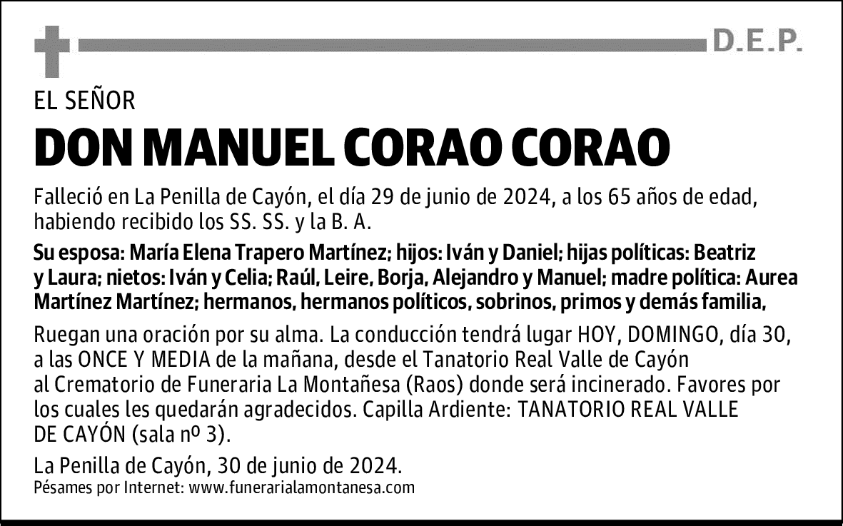 DON MANUEL CORAO CORAO