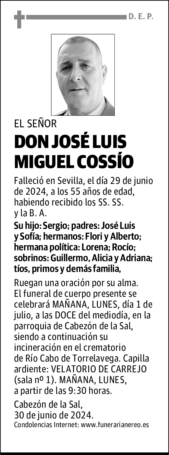 DON JOSÉ LUIS MIGUEL COSSÍO