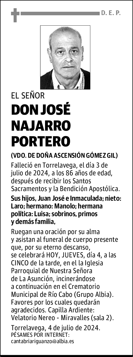 DON JOSÉ NAJARRO PORTERO