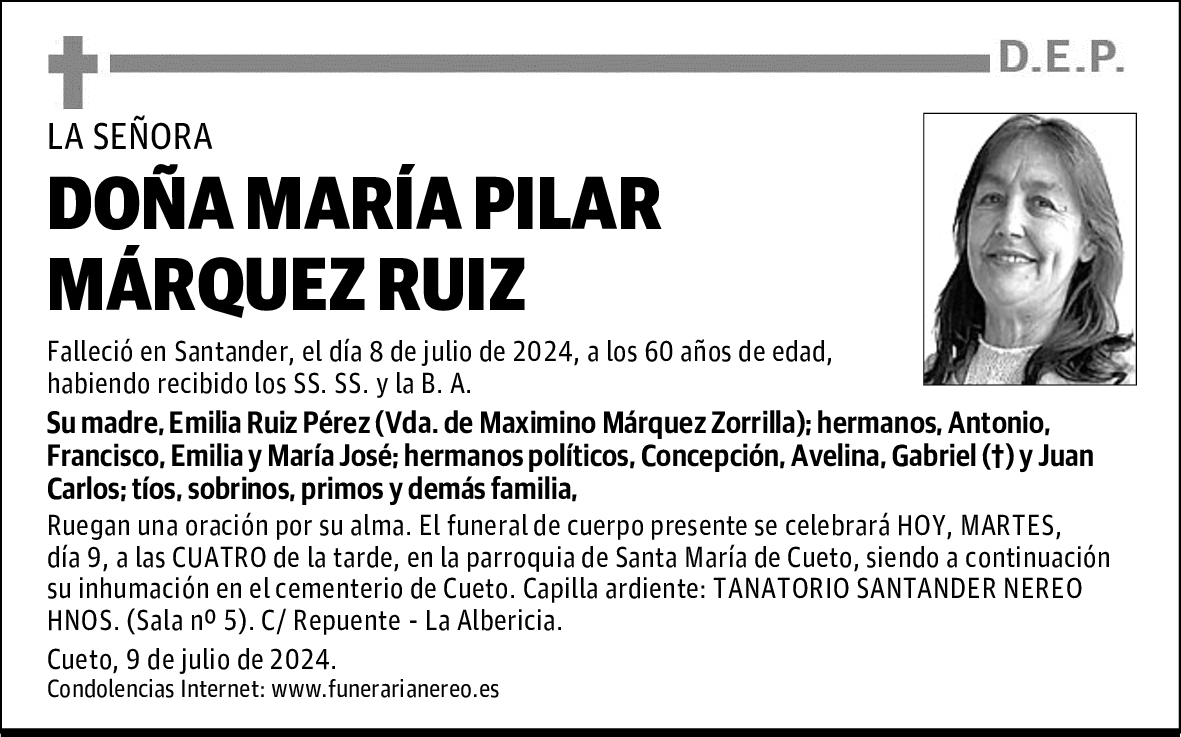 DOÑA MARÍA PILAR MÁRQUEZ RUIZ