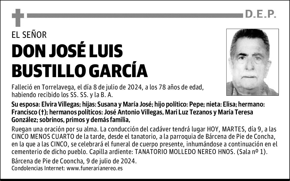 DON JOSÉ LUIS BUSTILLO GARCÍA