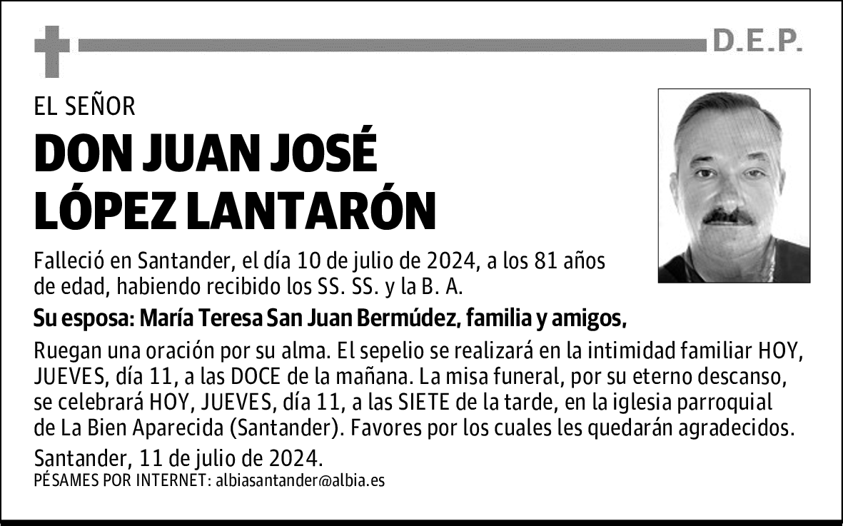 DON JUAN JOSÉ LÓPEZ LANTARÓN
