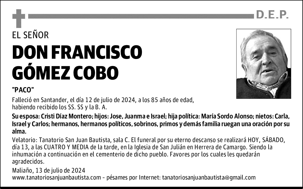 DON FRANCISCO GÓMEZ COBO