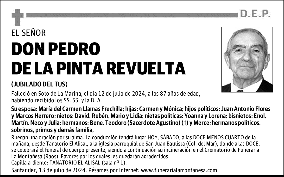 DON PEDRO DE LA PINTA REVUELTA