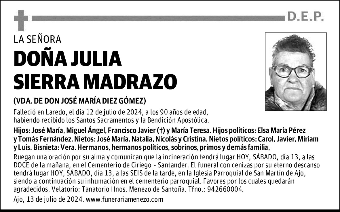 DOÑA JULIA SIERRA MADRAZO