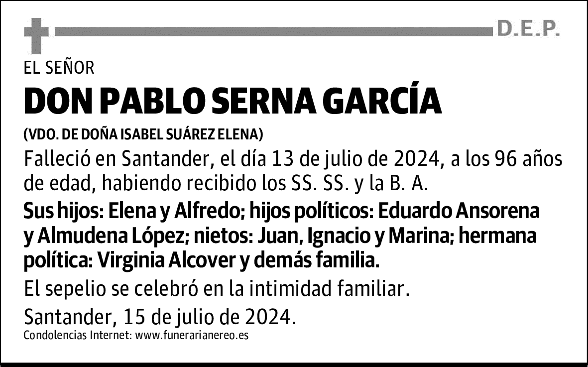DON PABLO SERNA GARCÍA