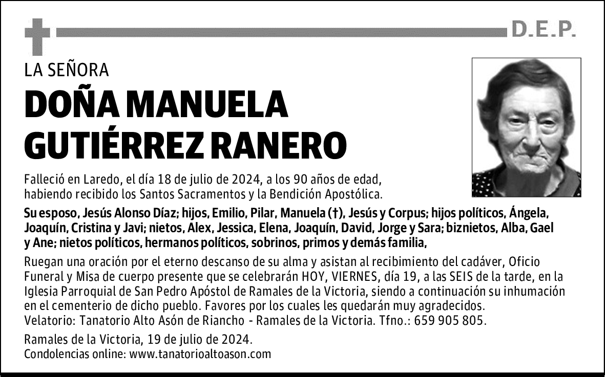 DOÑA MANUELA GUTIÉRREZ RANERO