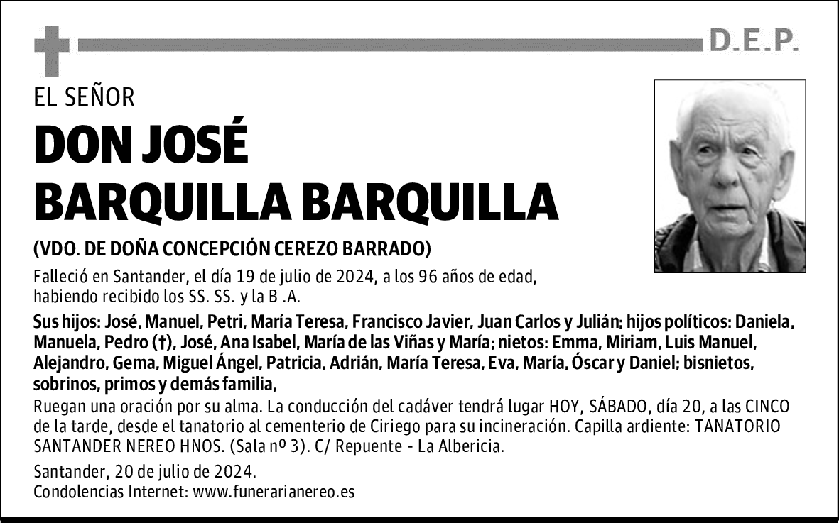 DON JOSÉ BARQUILLA BARQUILLA
