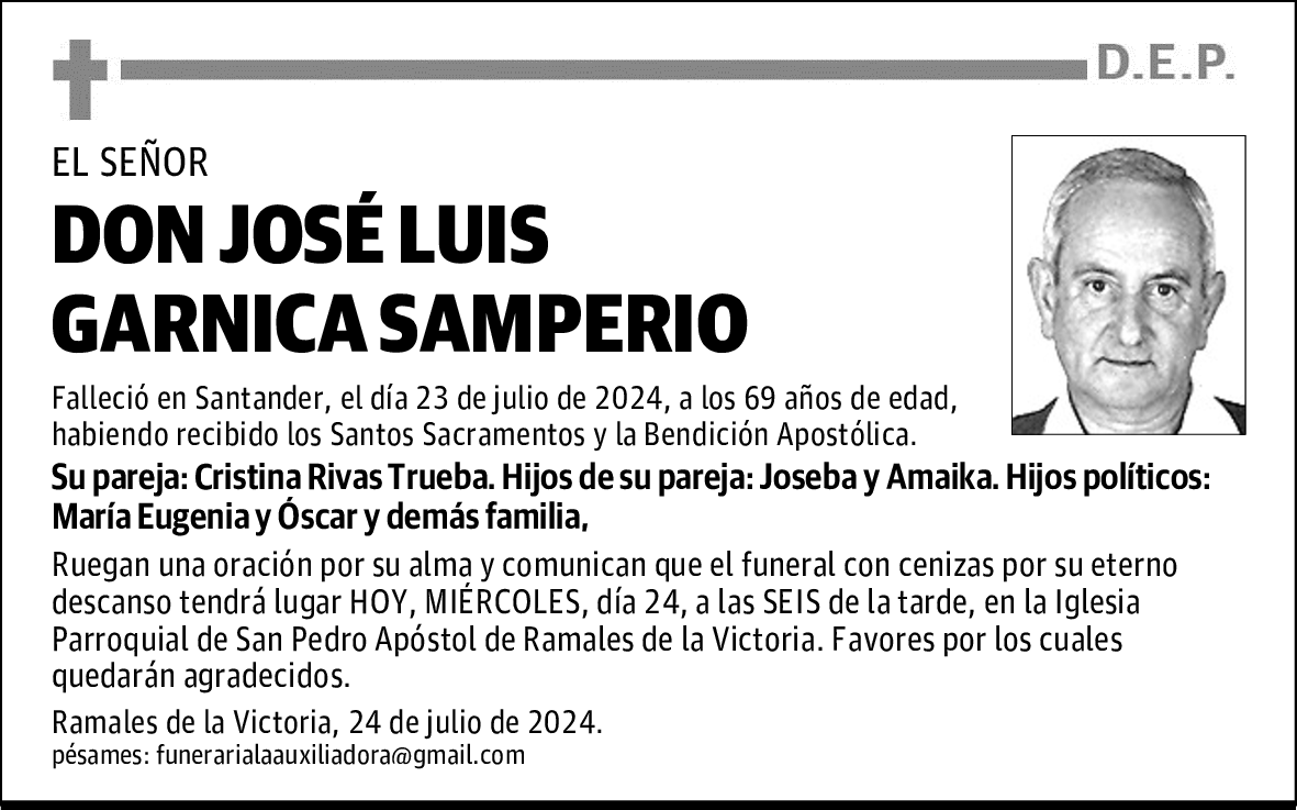 DON JOSÉ LUIS GARNICA SAMPERIO