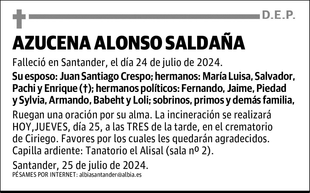 AZUCENA ALONSO SALDAÑA