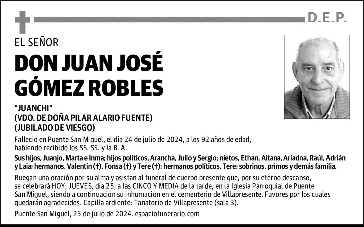 DON JUAN JOSÉ GÓMEZ ROBLES
