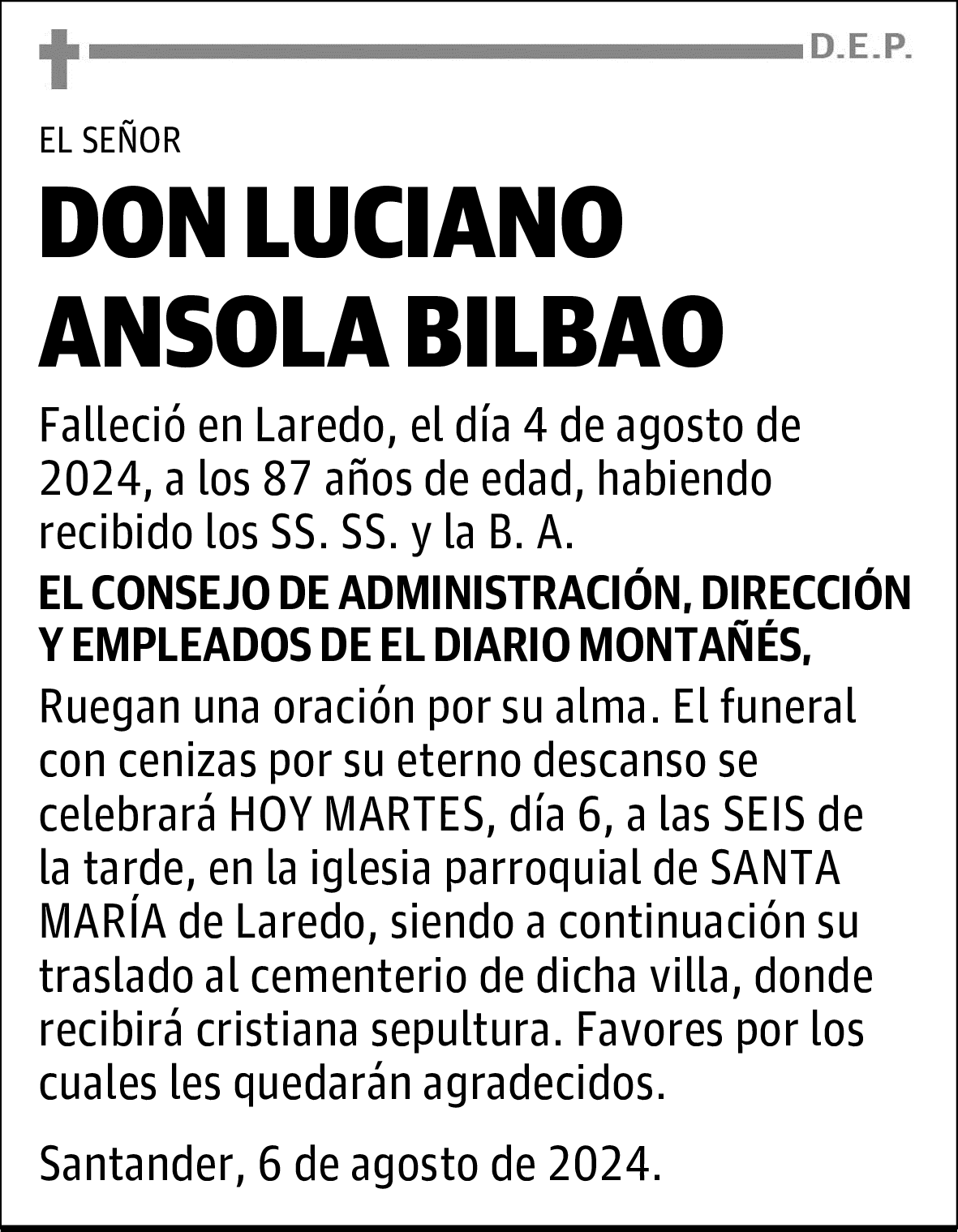 DON LUCIANO ANSOLA BILBAO