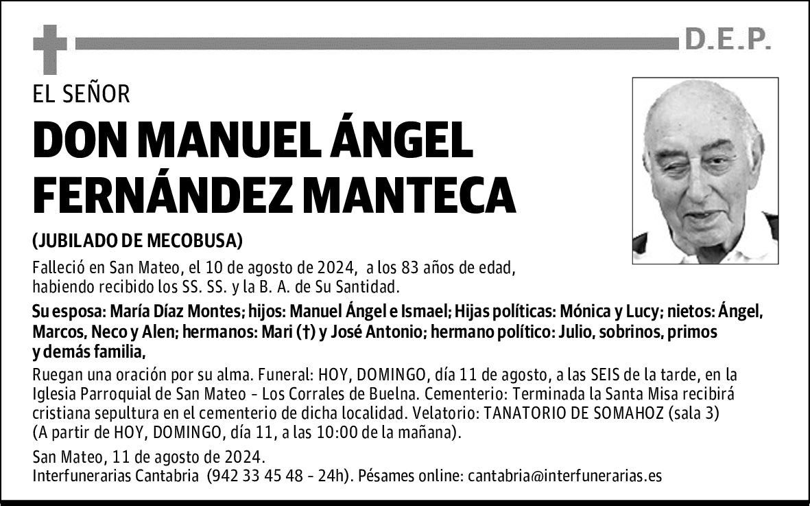 DON MANUEL ÁNGEL FERNÁNDEZ MANTECA