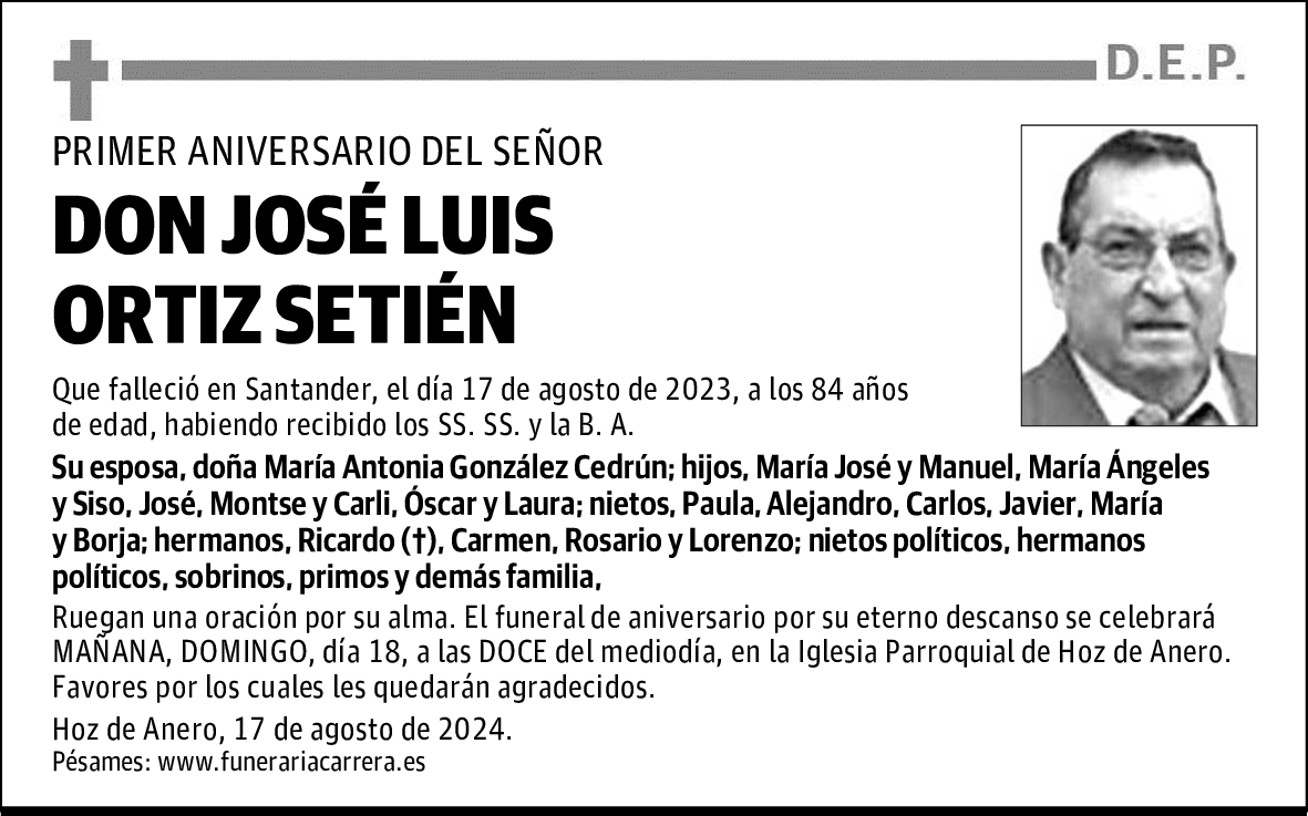 DON JOSÉ LUIS ORTIZ SETIÉN