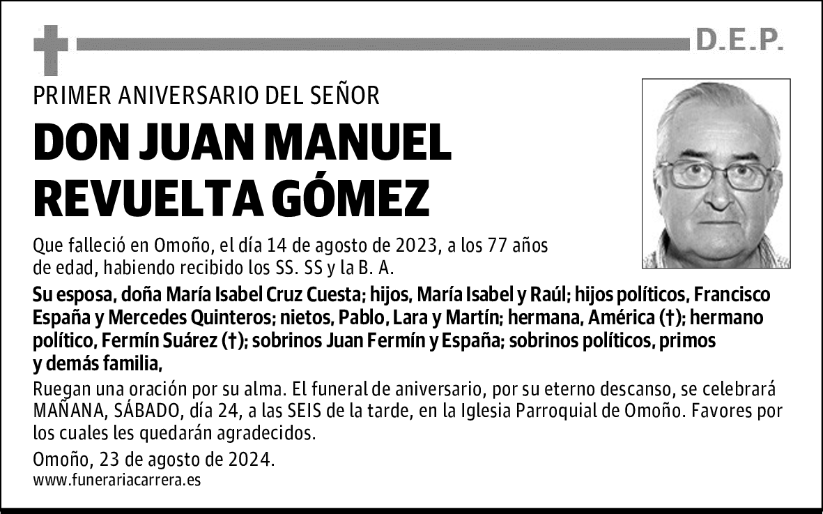 DON JUAN MANUEL REVUELTA GÓMEZ