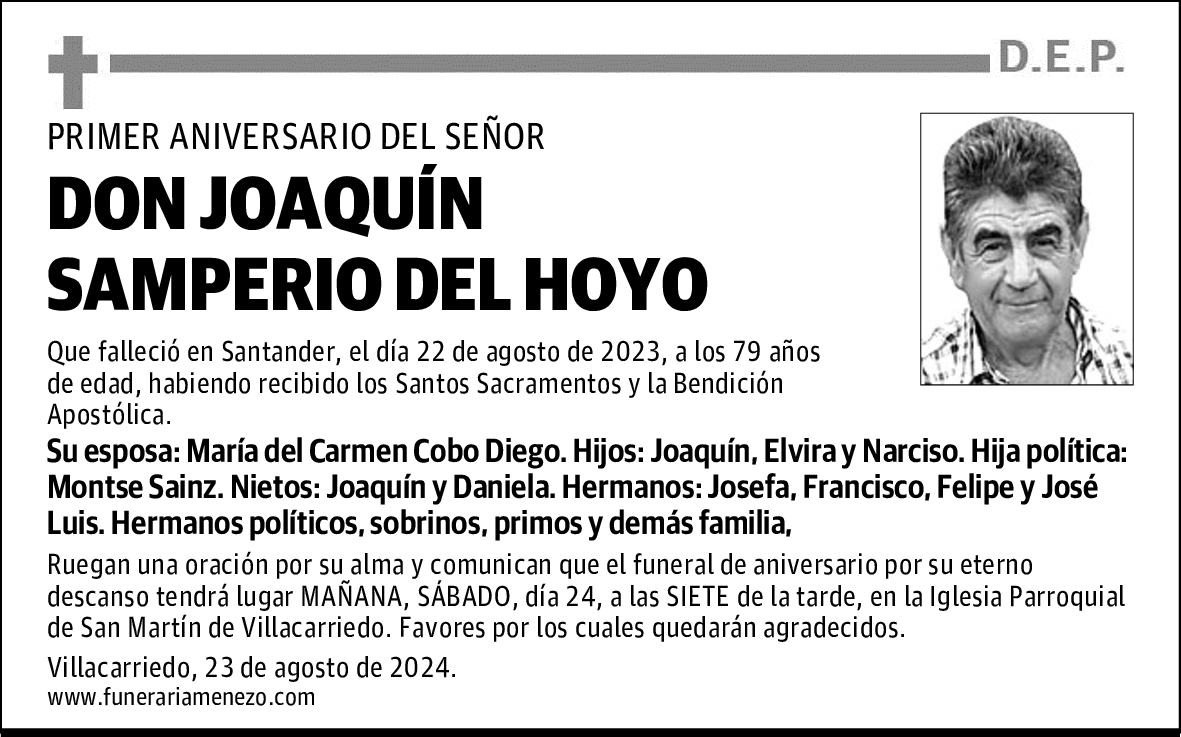 DON JOAQUÍN SAMPERIO DEL HOYO