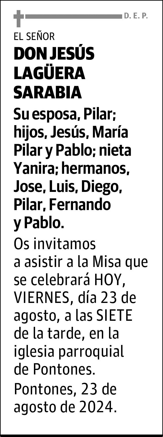 DON JESÚS LAGÜERA SARABIA
