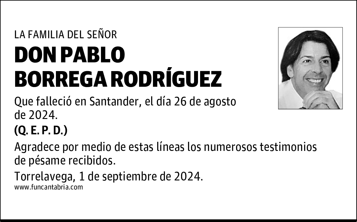 DON PABLO BORREGA RODRÍGUEZ