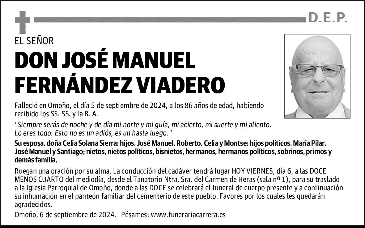 DON JOSÉ MANUEL FERNÁNDEZ VIADERO