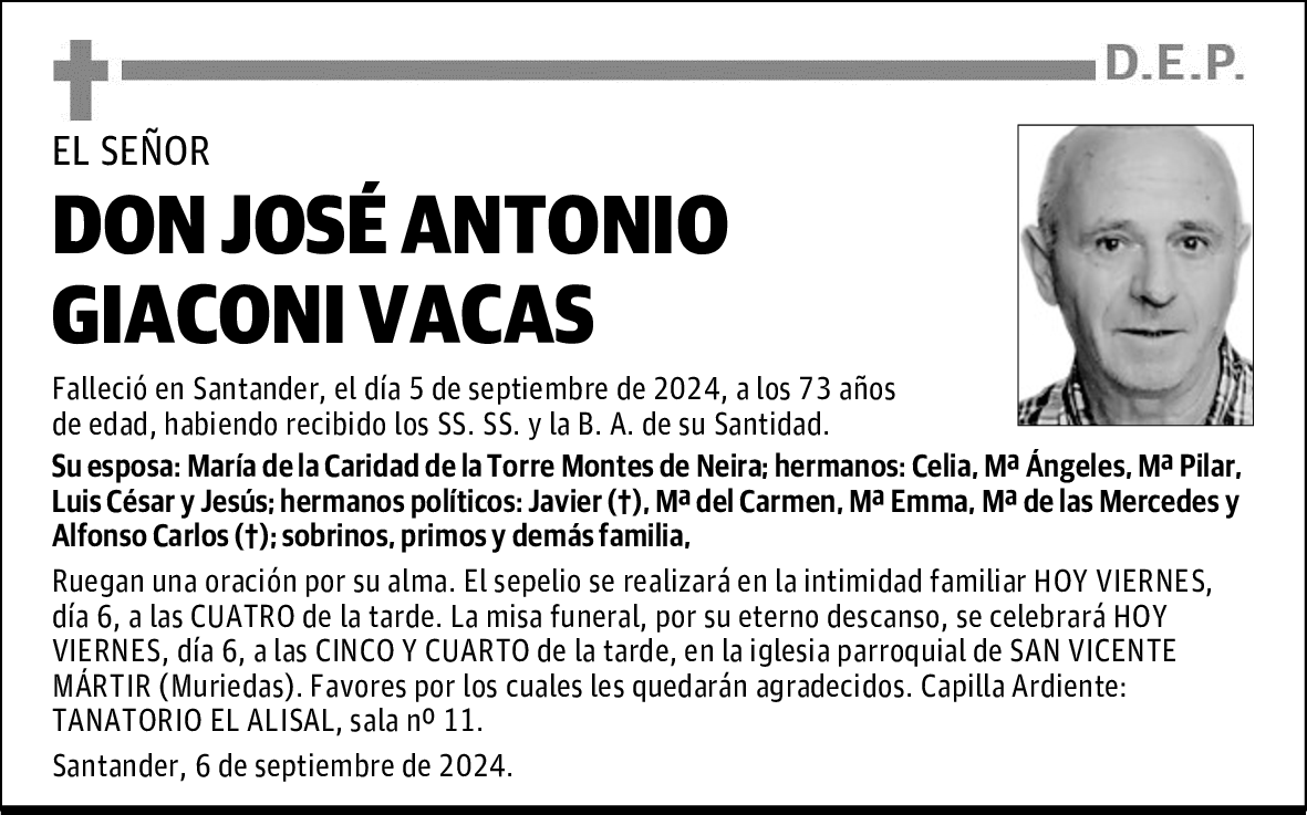 DON JOSÉ ANTONIO GIACONI VACAS