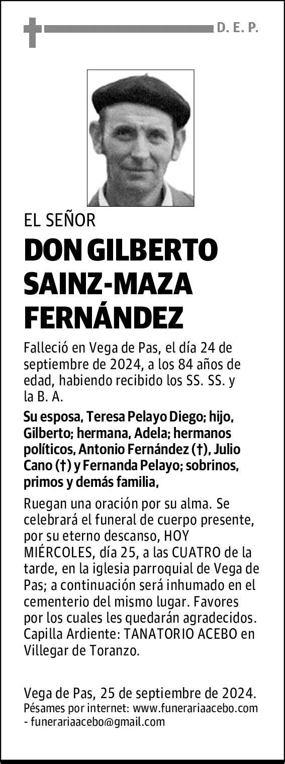 DON GILBERTO SAINZ-MAZA FERNÁNDEZ