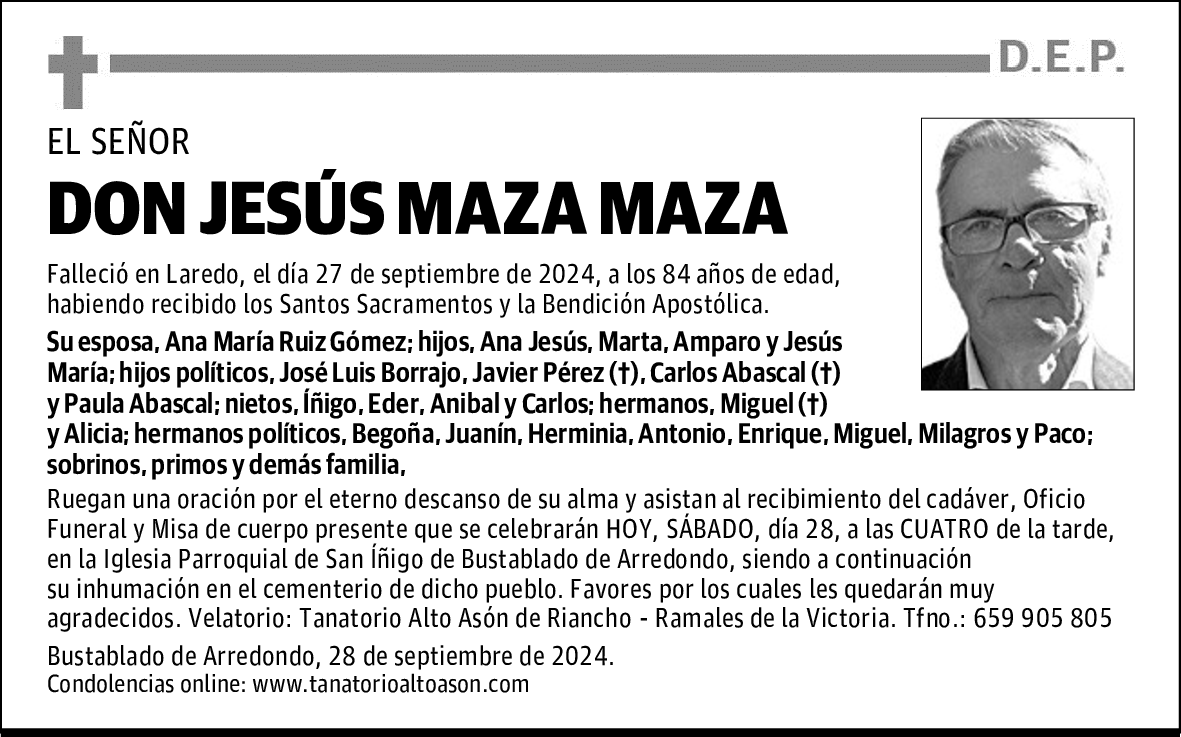 DON JESÚS MAZA MAZA